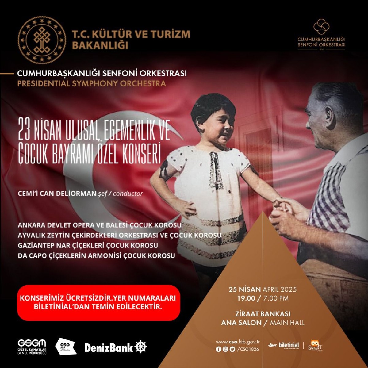 Cumhurbaşkanlığı Senfoni Orkestrası 23 Nisan Ulusal Egemenlik ve Çocuk Bayramı Özel Konseri