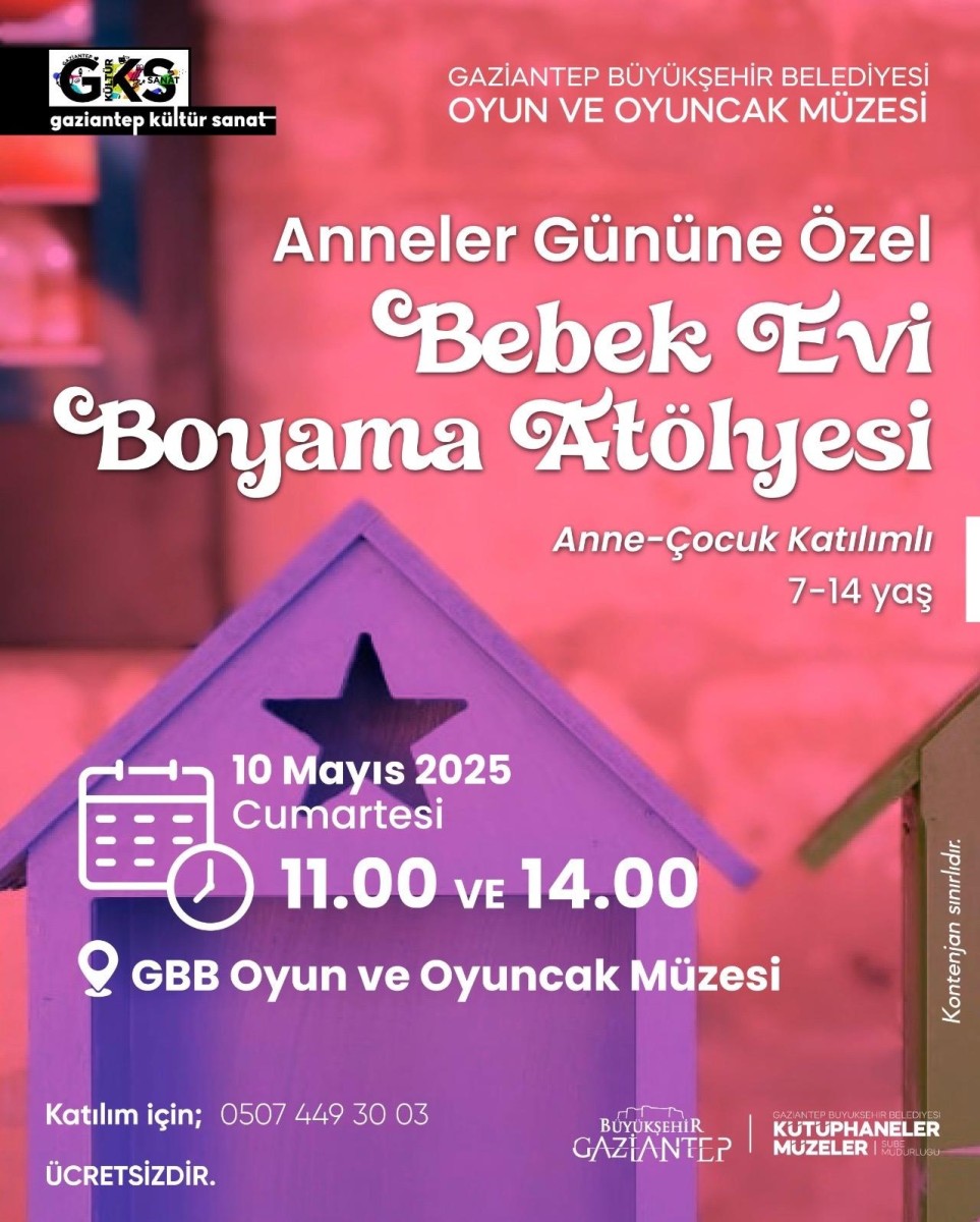 Anneler Gününe Özel Bebek Evi Boyama Atölyesi