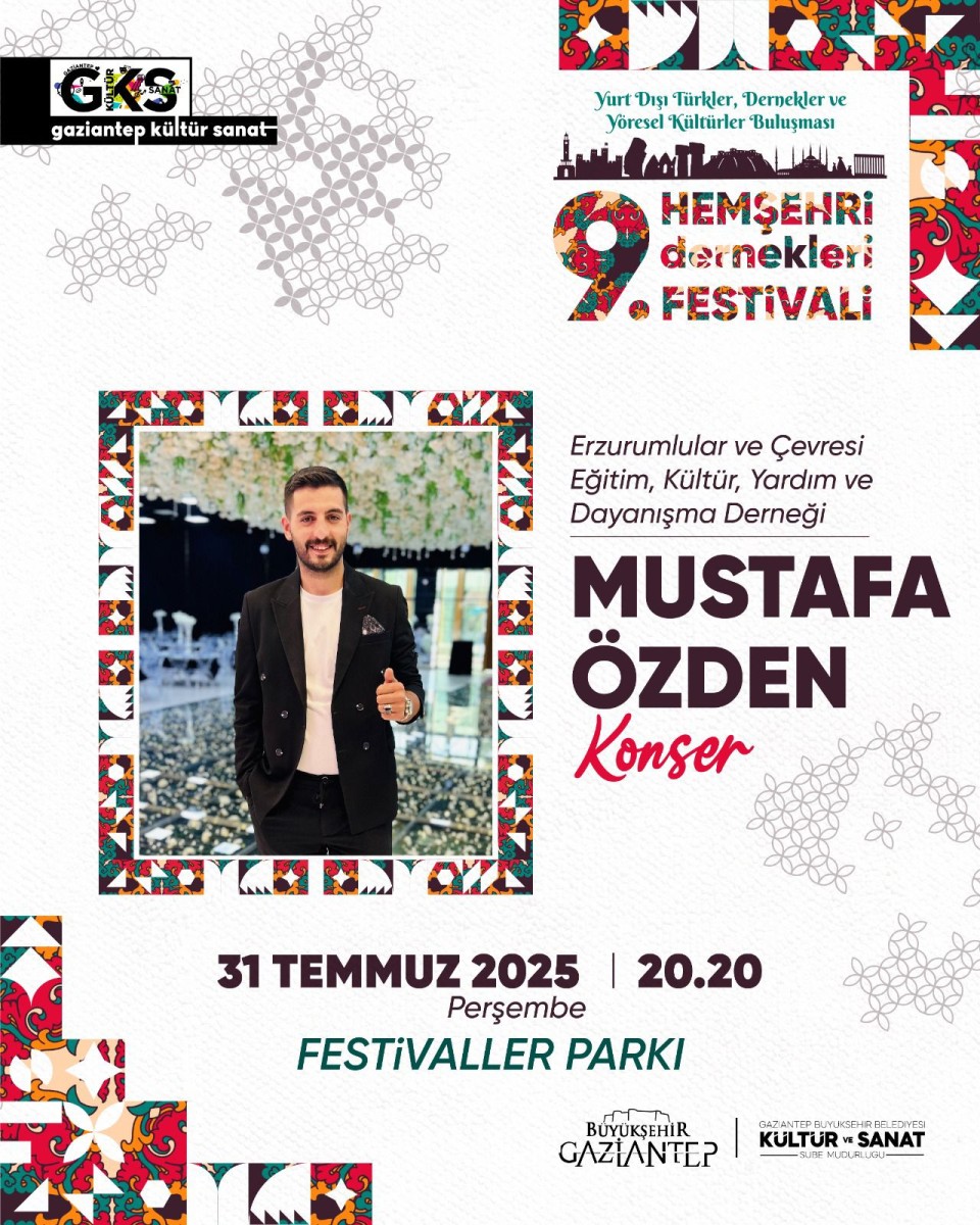 9.Hemşehri Dernekleri Festivali Yurt Dışı Türkler, Dernekler ve Yöresel Kültürler Buluşması: Mustafa Özden Konseri