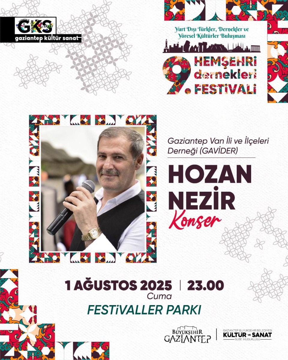 GKS - 9.Hemşehri Dernekleri Festivali Yurt Dışı Türkler, Dernekler ve Yöresel Kültürler Buluşması: Hozan Nezir Konseri