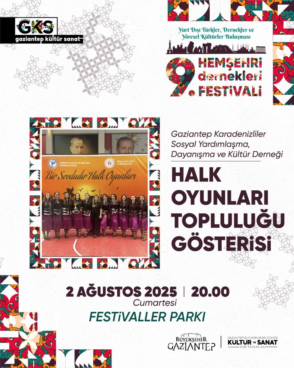9.Hemşehri Dernekleri Festivali ve Yöresel Kültürler Buluşması: Halk Oyunları Topluluğu Gösterisi