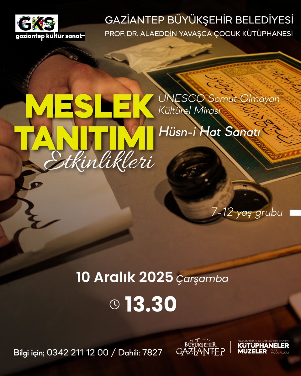 Çocuklar UNESCO Mirası Hüsn-i Hat ile Tanışıyor
