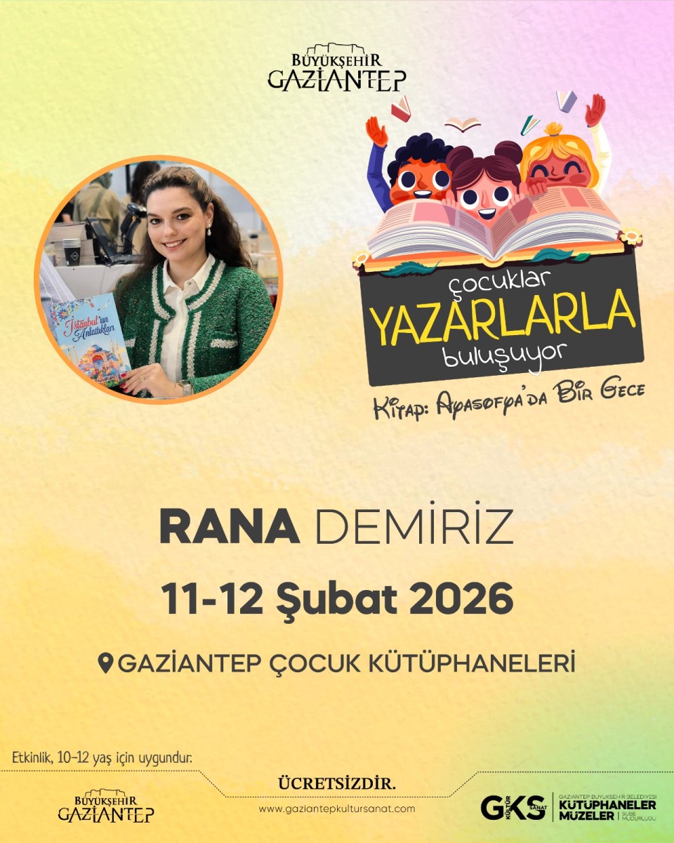 Rana DEMİRİZ ile Çocuklar Yazarlarla Buluşuyor Etkinliği Düzenleniyor!