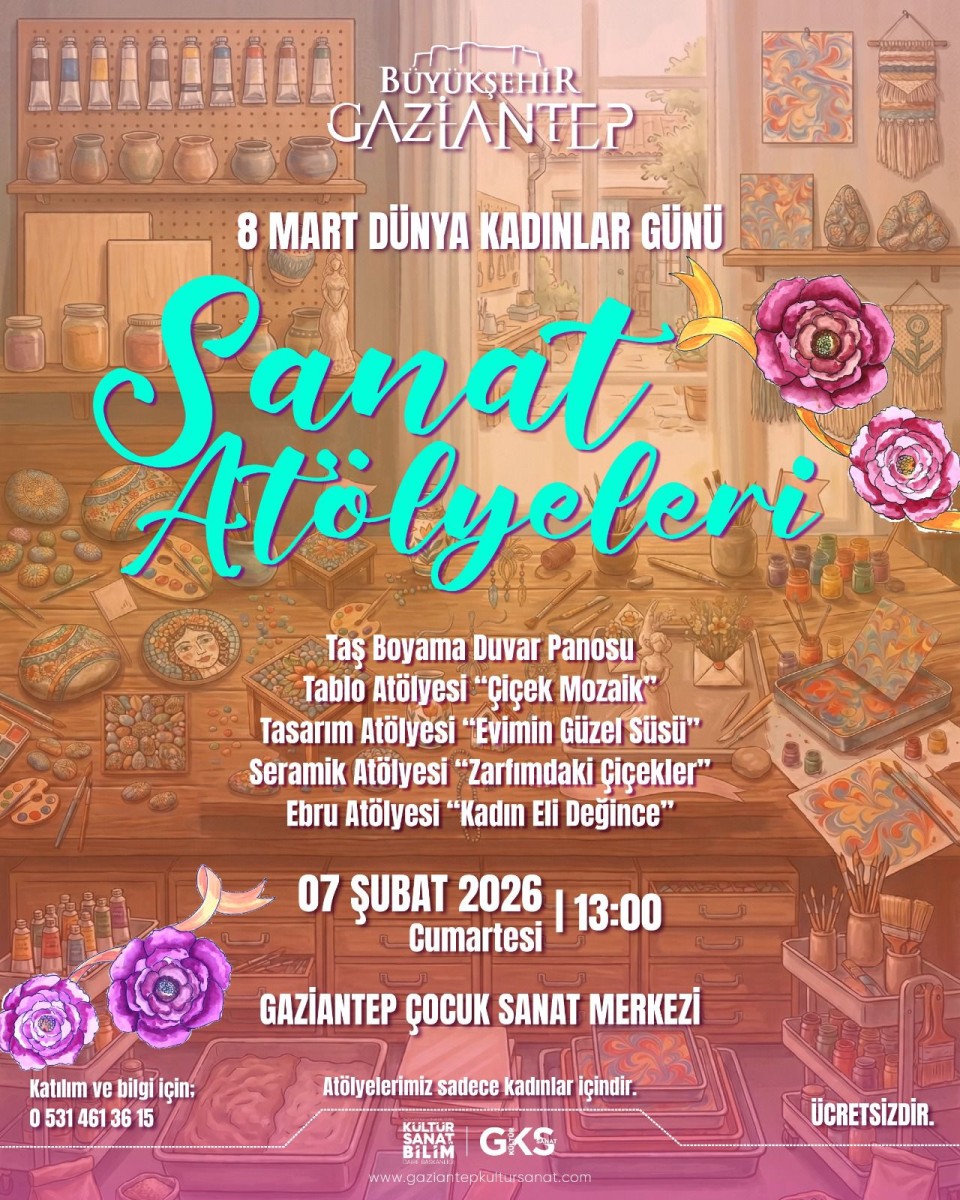 "8 MART DÜNYA KADINLAR GÜNÜ"SANAT ATÖLYELERİ