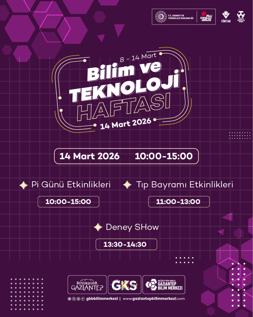 8-14 Mart Bilim ve Teknoloji Haftası Etkinlikleri
