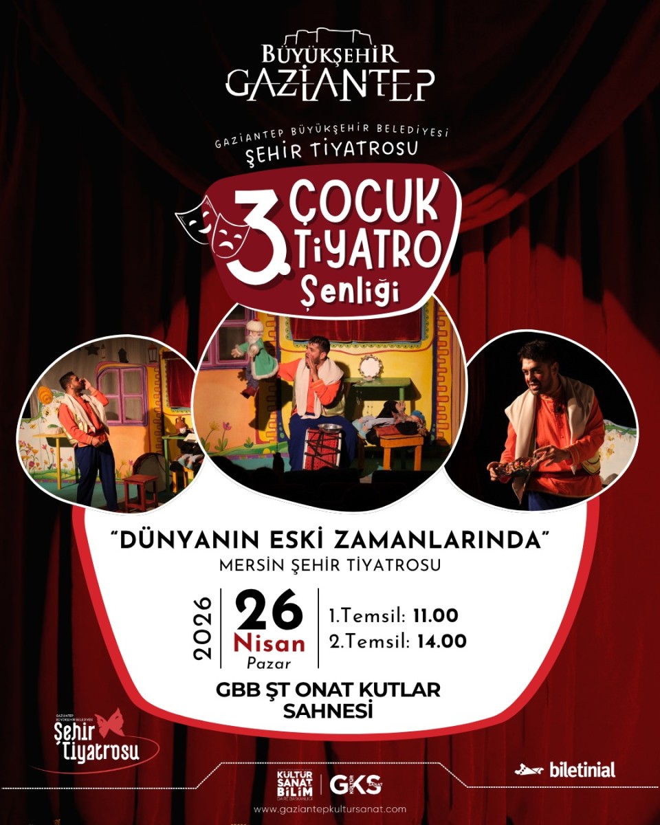 Mersin Şehir Tiyatrosu 'Dünyanın Eski Zamanlarında ' Oyunu Gösterimi.