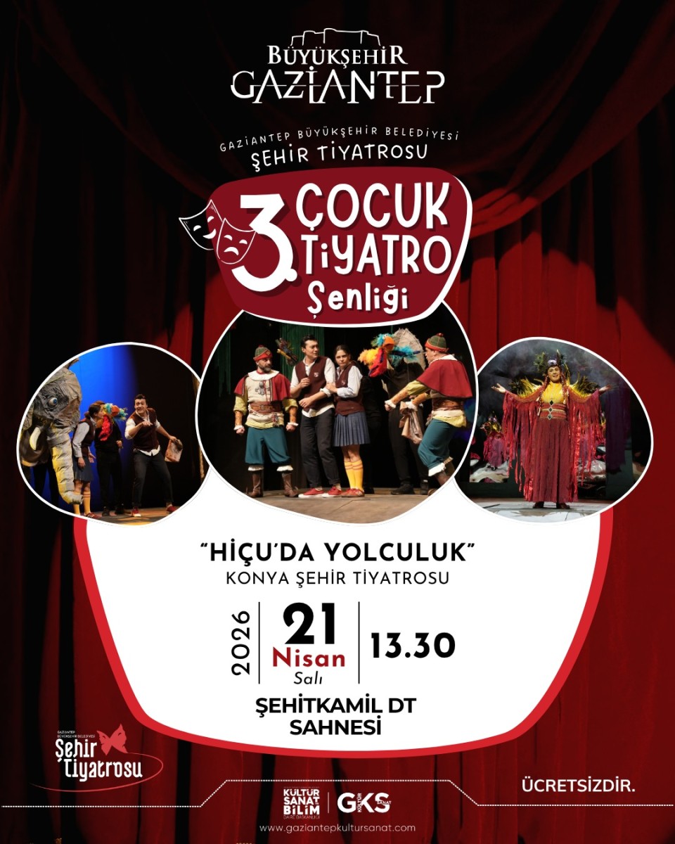 Konya Şehir Tiyatrosu ' Hiçu'da Yolculuk ' Oyunu Gösterimi.