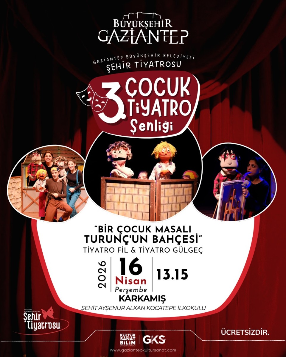 Tiyatro Fil ve Tiyatro Gülgeç Tiyatrosu'nun 'Bir Çoçuk Masalı Turunç'un Bahçesi' Oyunu Gösterimi.