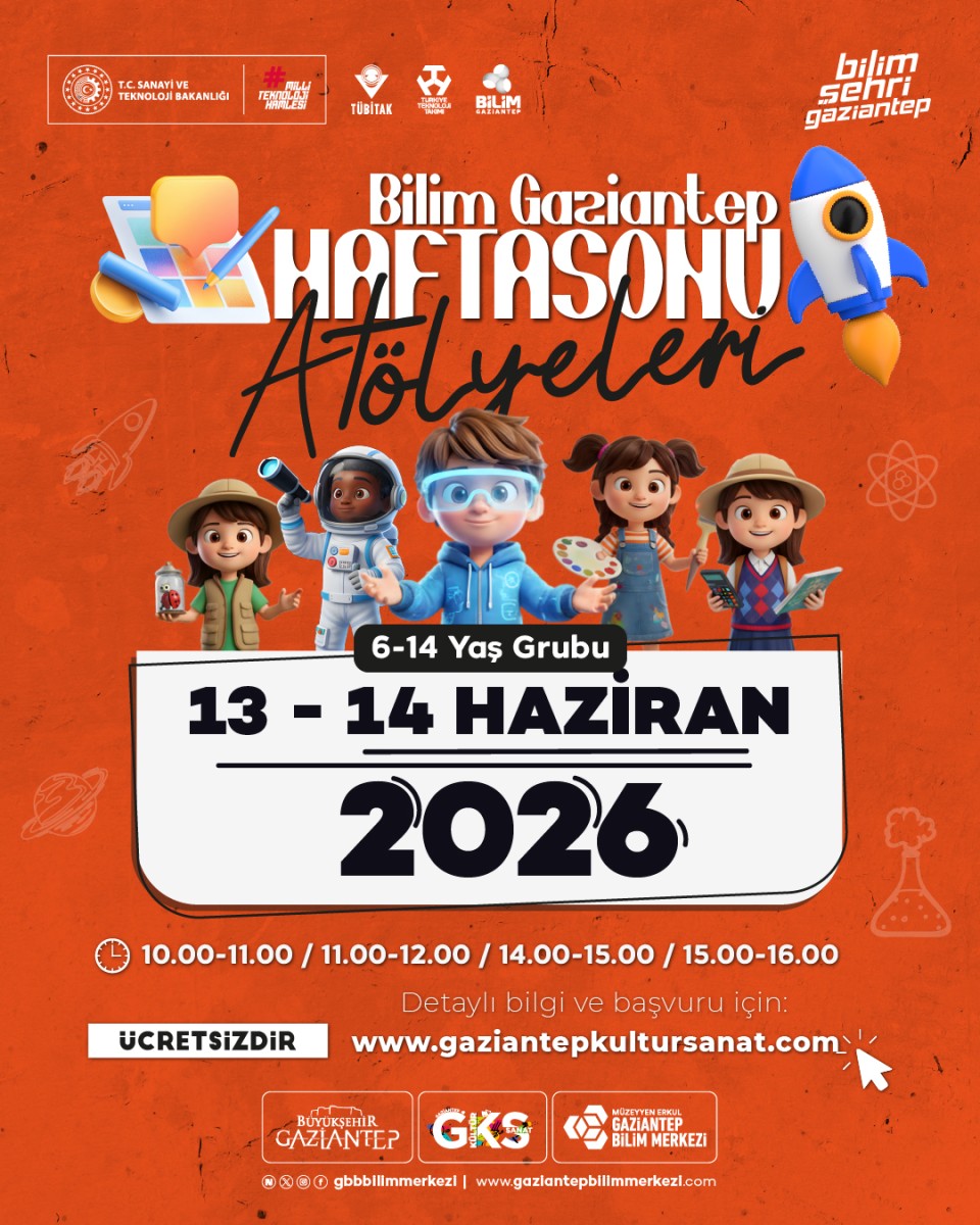 Bilim Atölyeleri Hafta Sonu 13-14 Haziran 2026