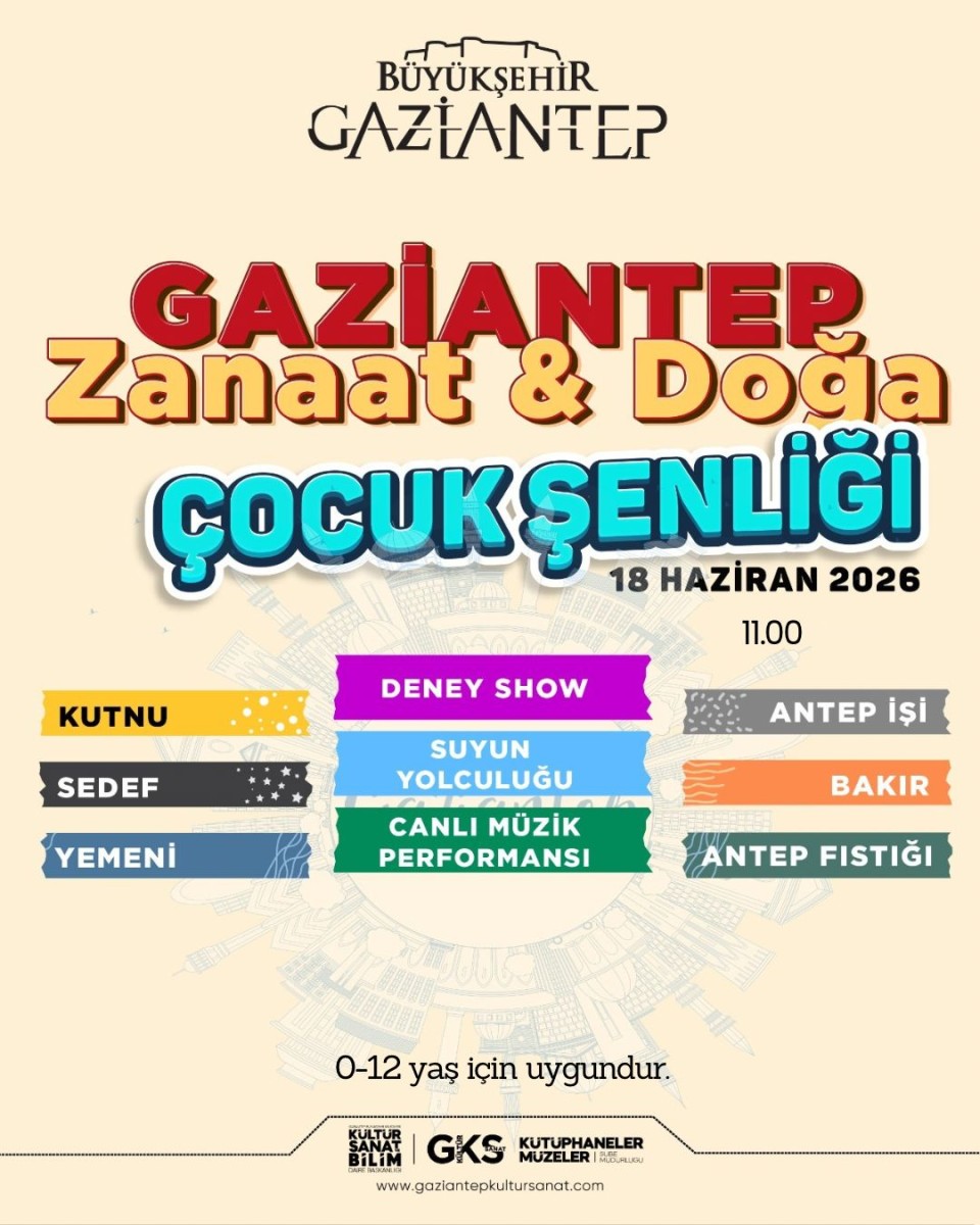 Gaziantep Zanaat ve Doğa Çocuk Şenliği Başlıyor