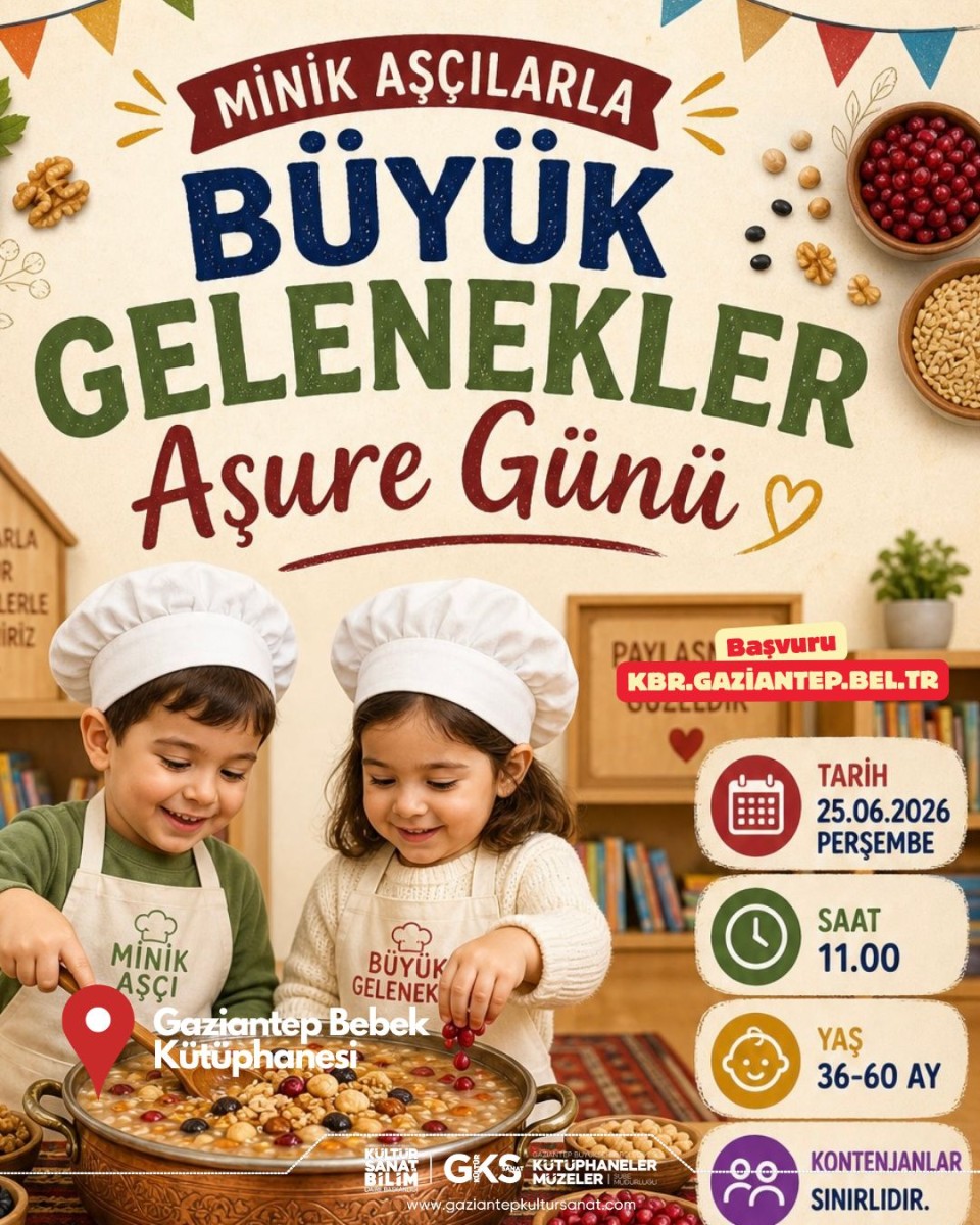 Bebek Kütüphanesi'nde Minik Aşçılarla Büyük Gelenekler Aşure Günü