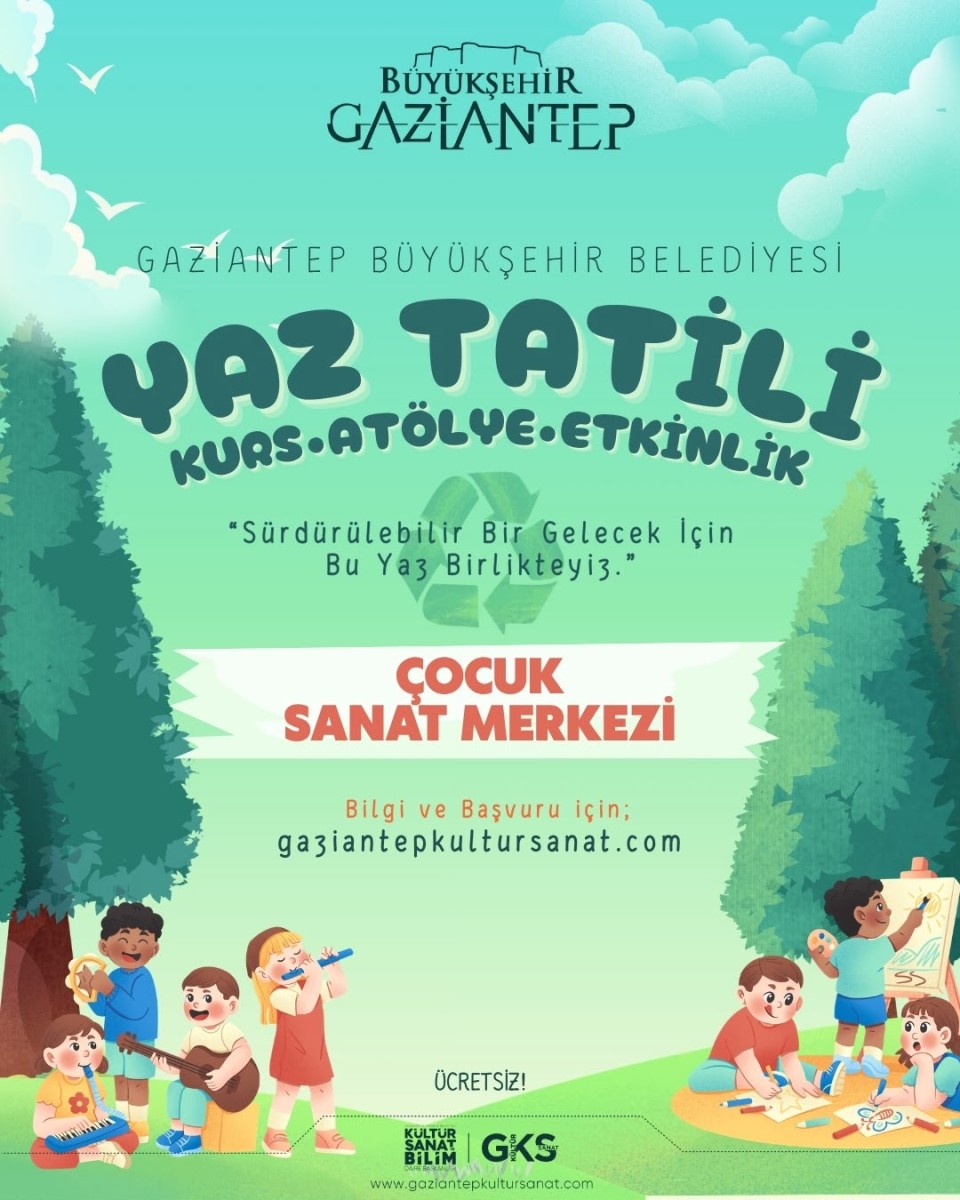 ÇOCUK SANAT MERKEZİ YAZ KURSLARI BAŞVURU SÜRECİ BAŞLIYOR!