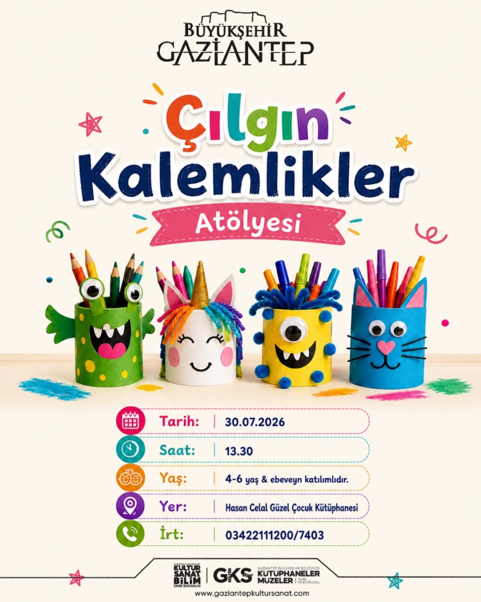 Çılgın Kalemlikler Atölyesi ile yaratıcılığınızı keşfedin!