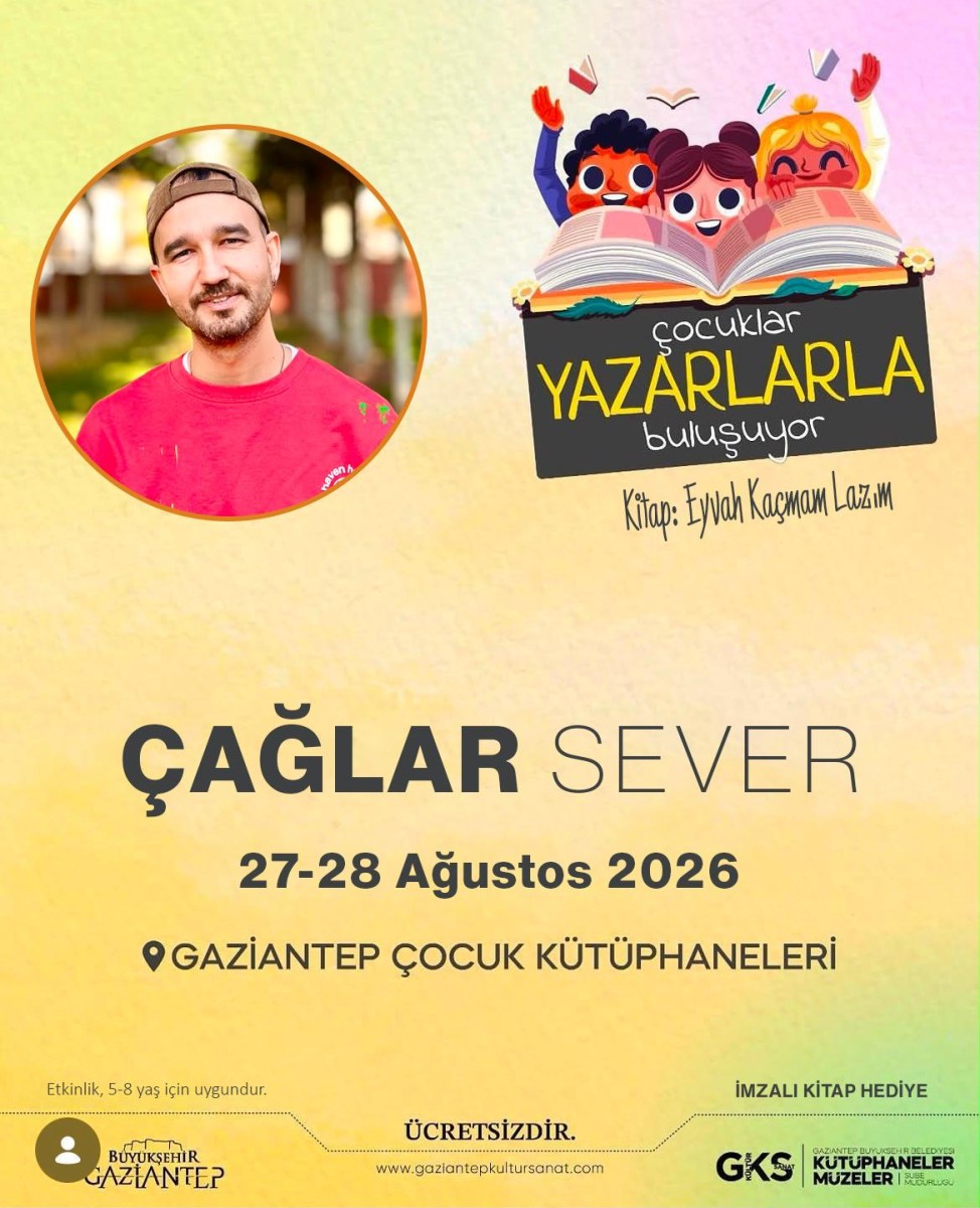Çağlar Sever ile Çocuklar Yazarlarla Buluşuyor