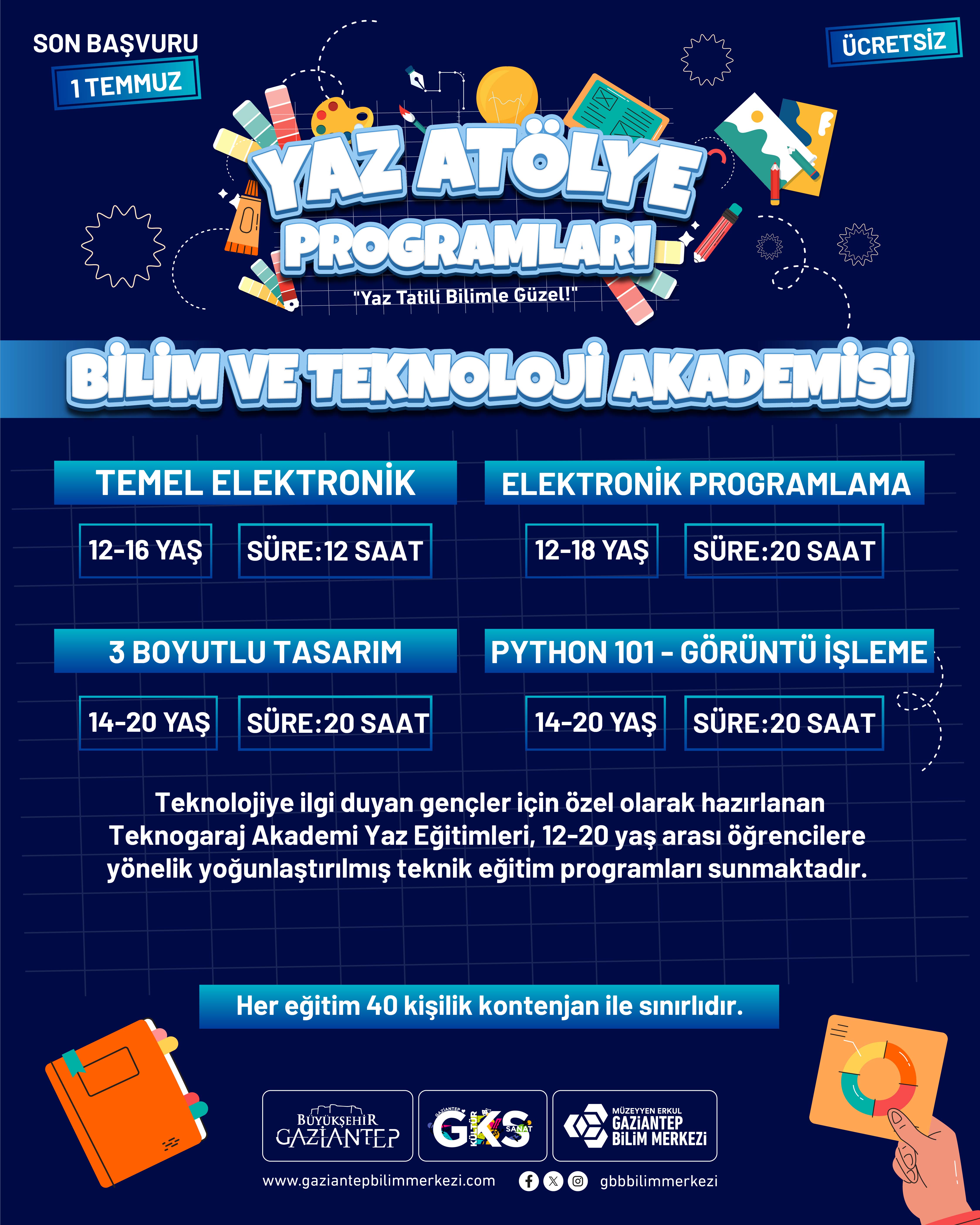 BİLİM VE TEKNOLOJİ AKADEMİSİ-TEMEL ELEKTRONİK 12-16 YAŞ ARASI