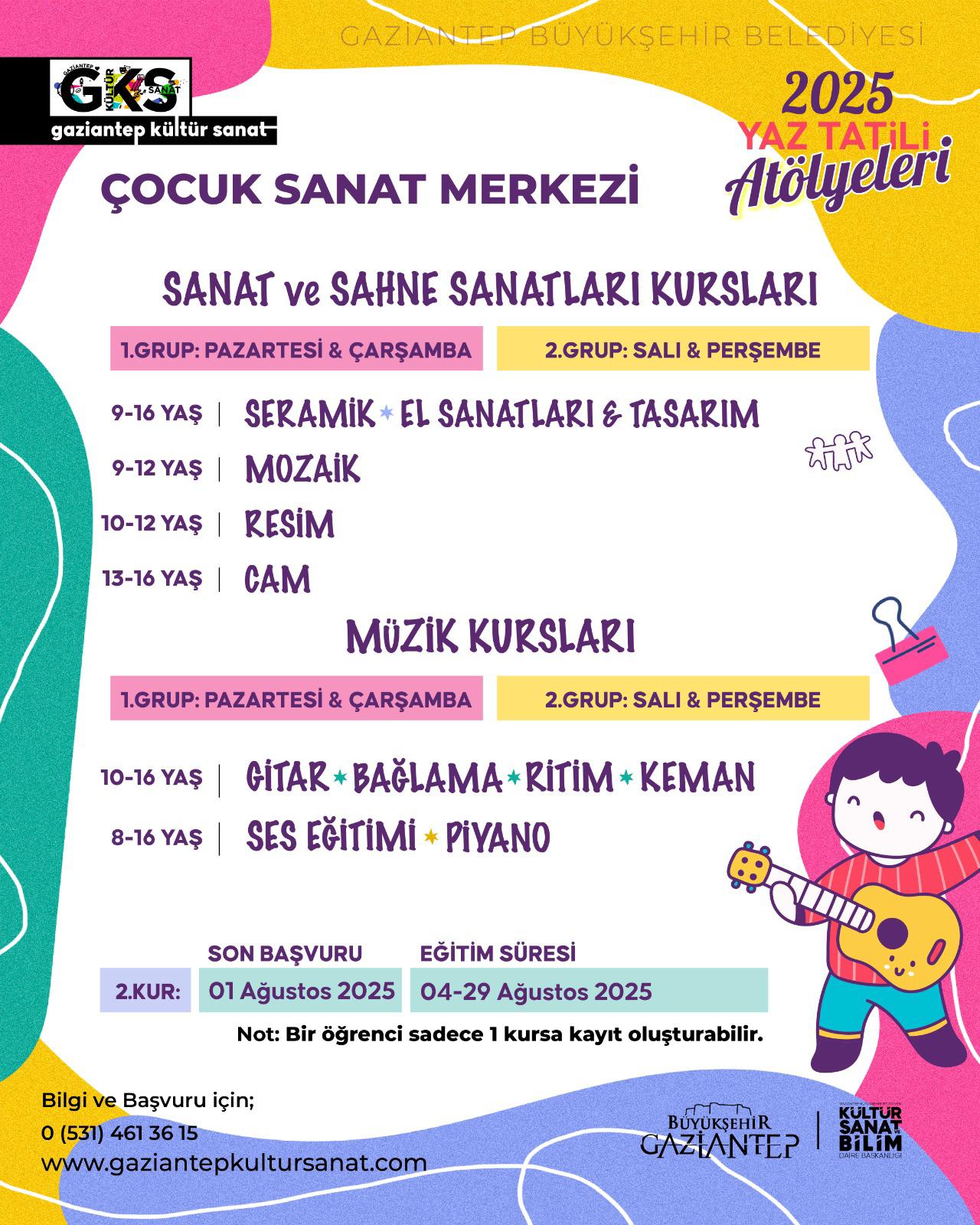 Çocuk Sanat Merkezi GİTAR KURSU-2.KUR