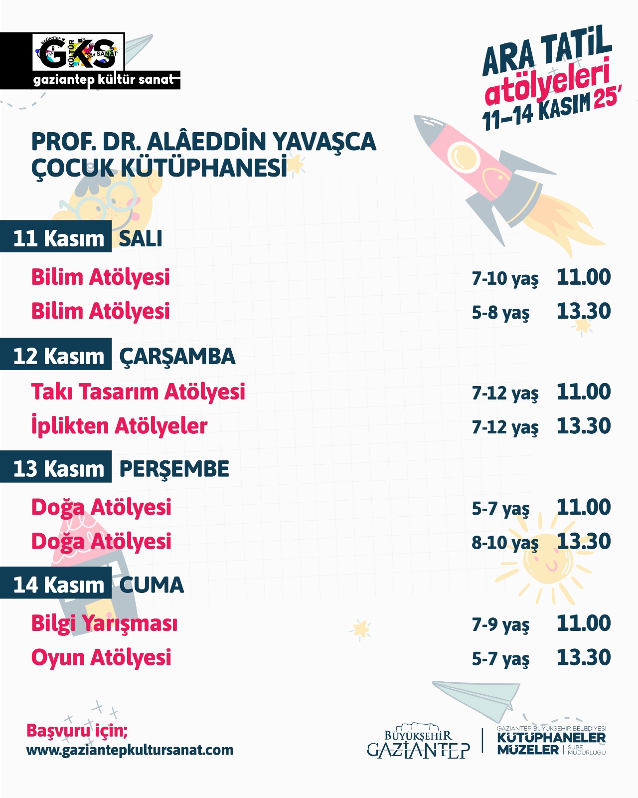 BİLİM ATÖLYESİ 13:30 SEANSI
