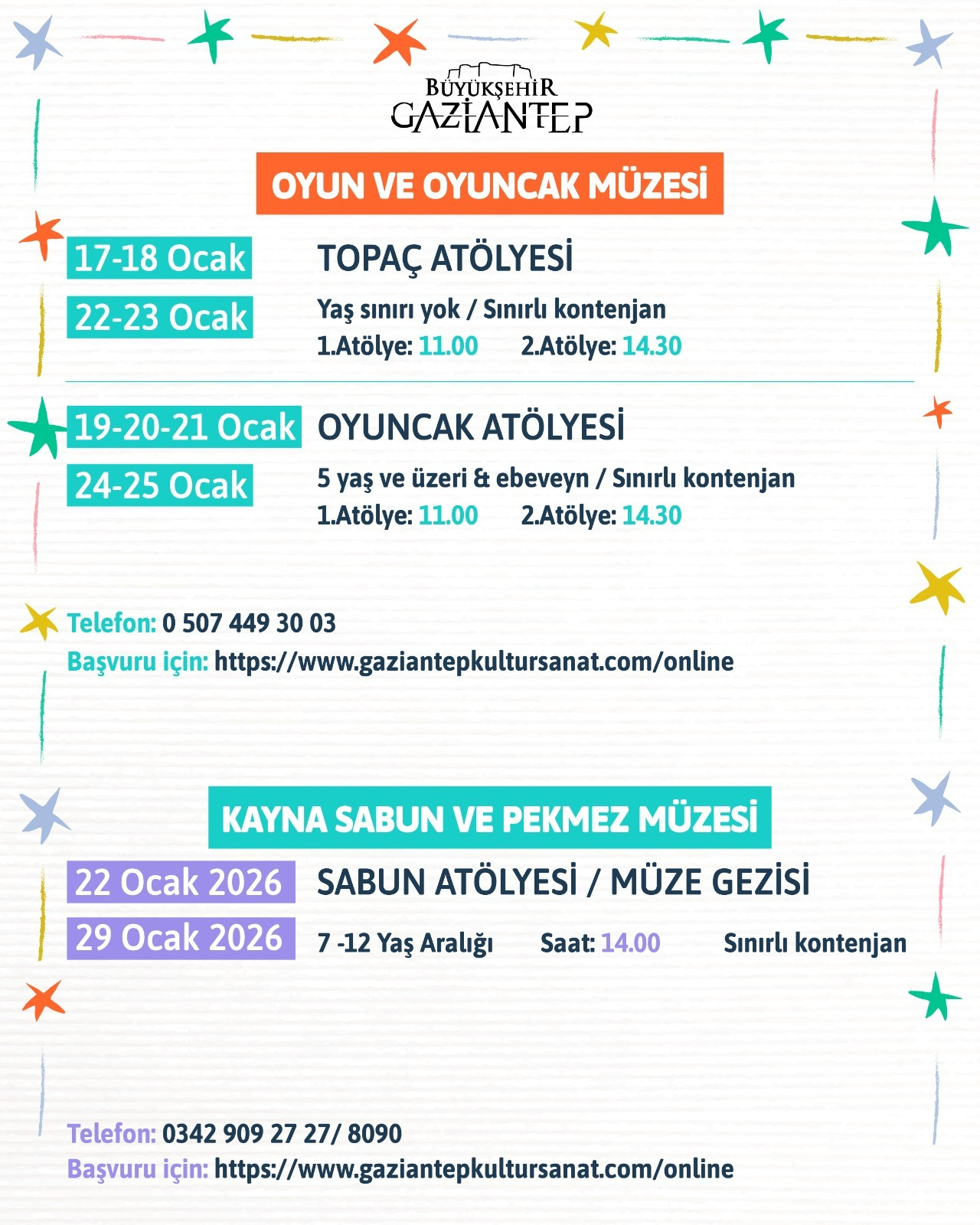Topaç(Deerme) Atölyesi- 23 Ocak 2026 / Seans 14.30