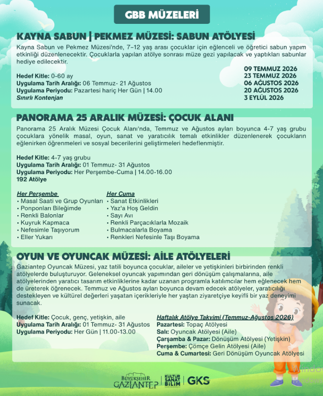 YAZ TATİLİ ETKİNLİKLERİ: SABUN ATÖLYESİ VE MÜZE GEZİSİ (23.07.2026)