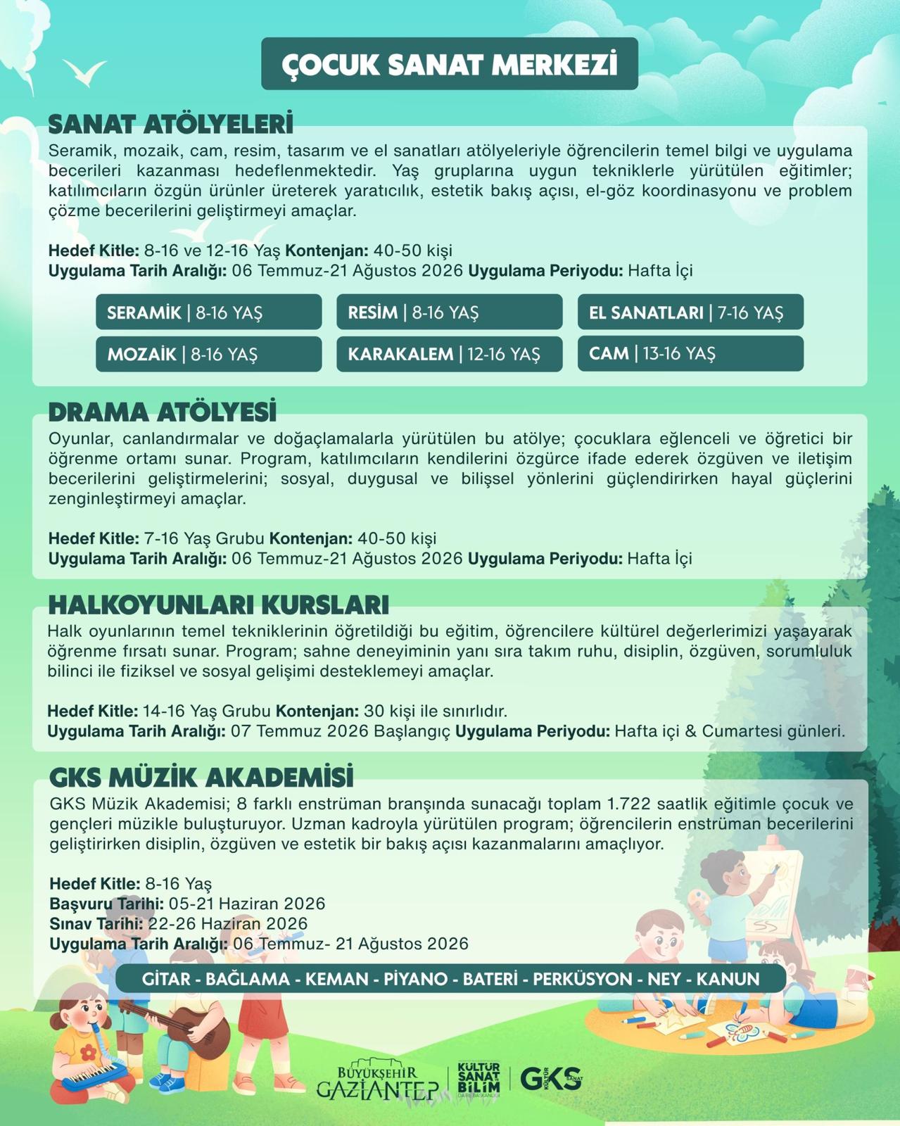 ÇOCUK SANAT MERKEZİ YAZ KURSLARI-HALK OYUNLARI