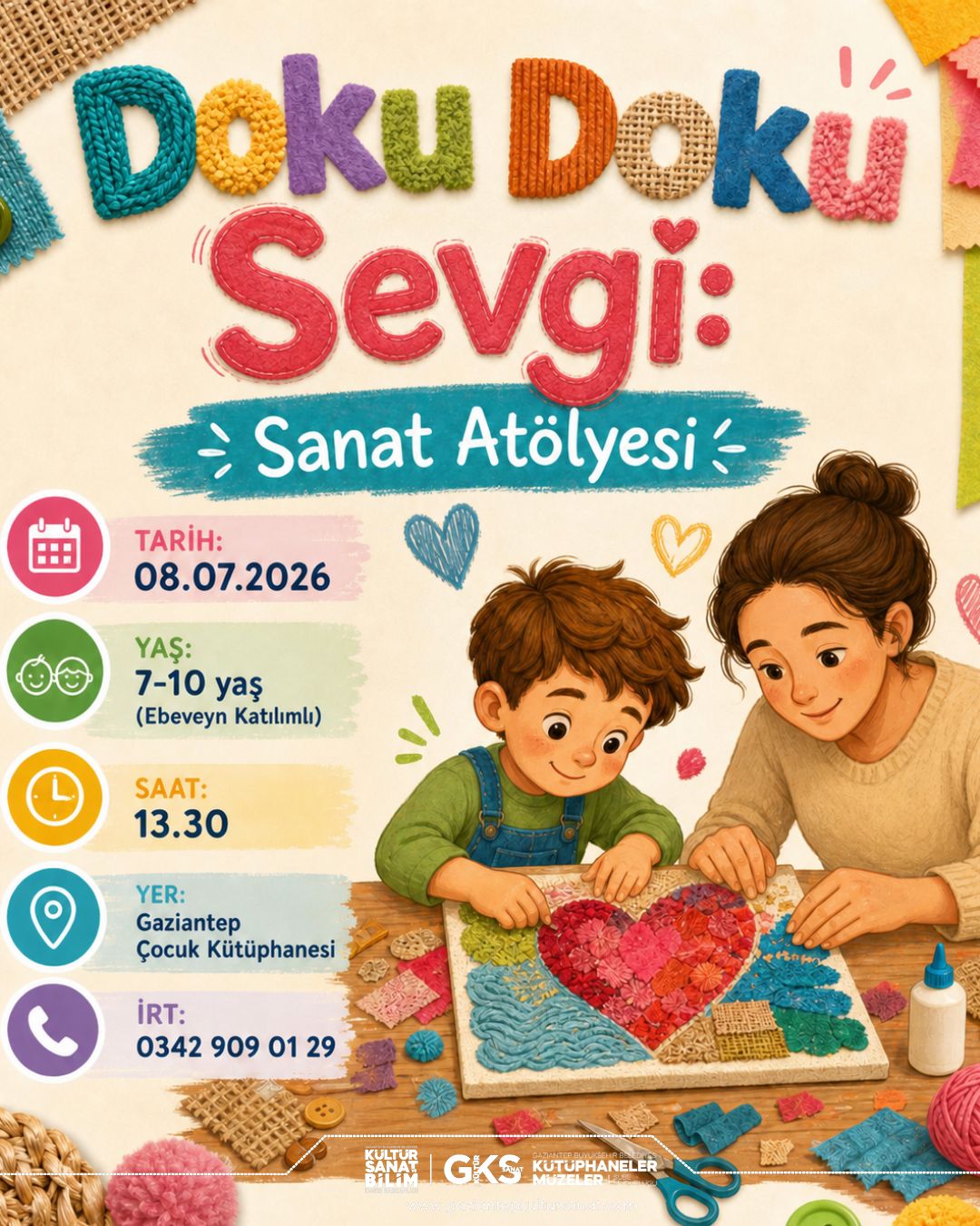 Yaz Tatili Etkinlikleri: Doku Doku Sevgi: Sanat Atölyesi
