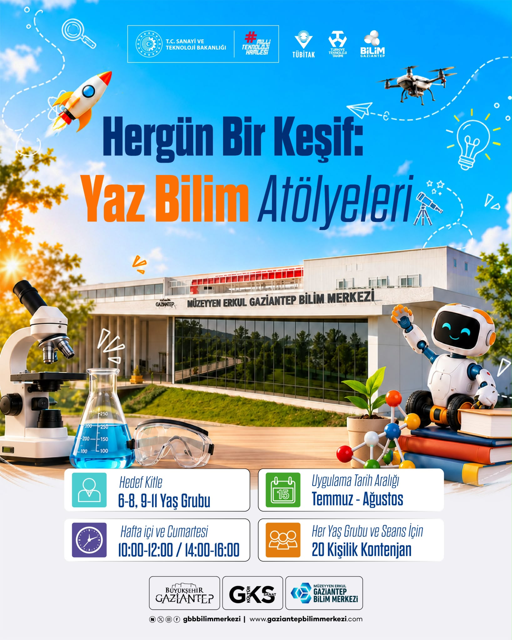 Hergün Bir Keşif: Yaz Bilim Atölyeleri (Cuma) 6-8-9-11 Yaş Grubu