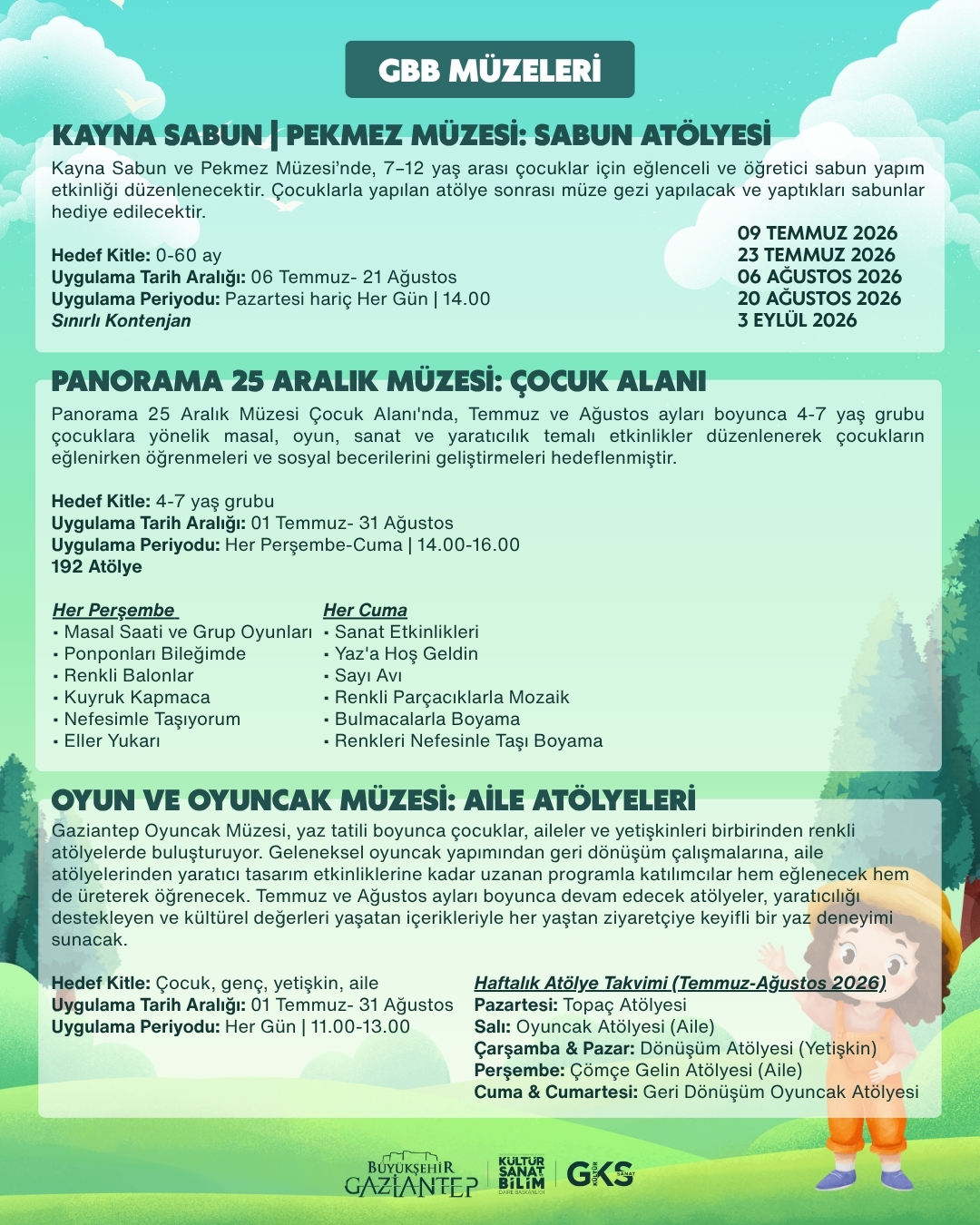 OYUNCAK ATÖLYESİ (6+ AİLE ) (25.08.2026 SALI)