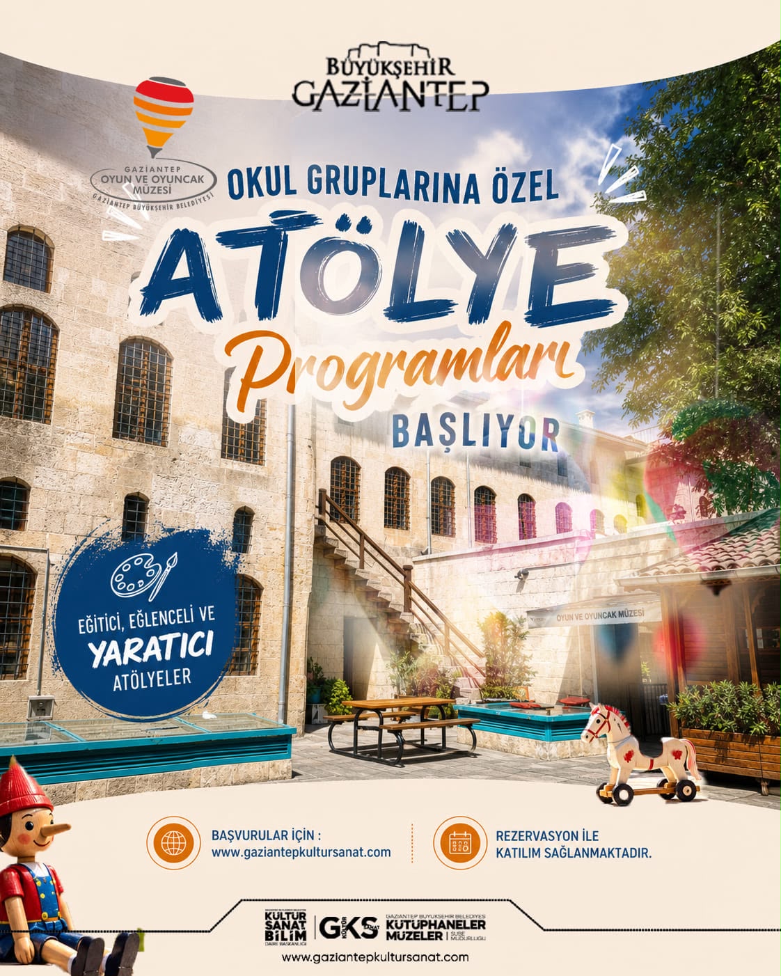 OKUL GURUPLARINA ÖZEL ATÖLYELER (19 EKİM-25 EKİM HAFTASI) (BİLGİLENDİRMEYİ OKUYUNUZ)